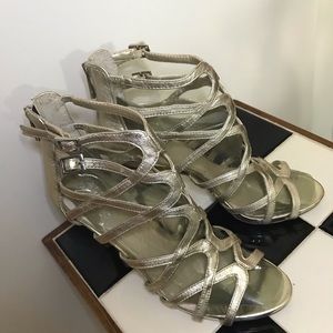 Vince Camuto Gold Fantin Strappy Gladiator Heel